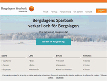 Tablet Screenshot of bergslagenssparbank.se